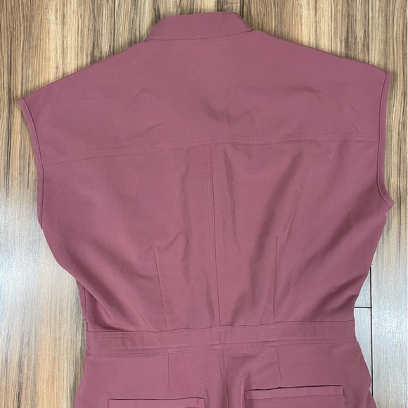 Figs Rafaela Cargo Wide Leg Scrub Jumpsuit Mauve One Piece Women Sz Small - Picture 8 of 11